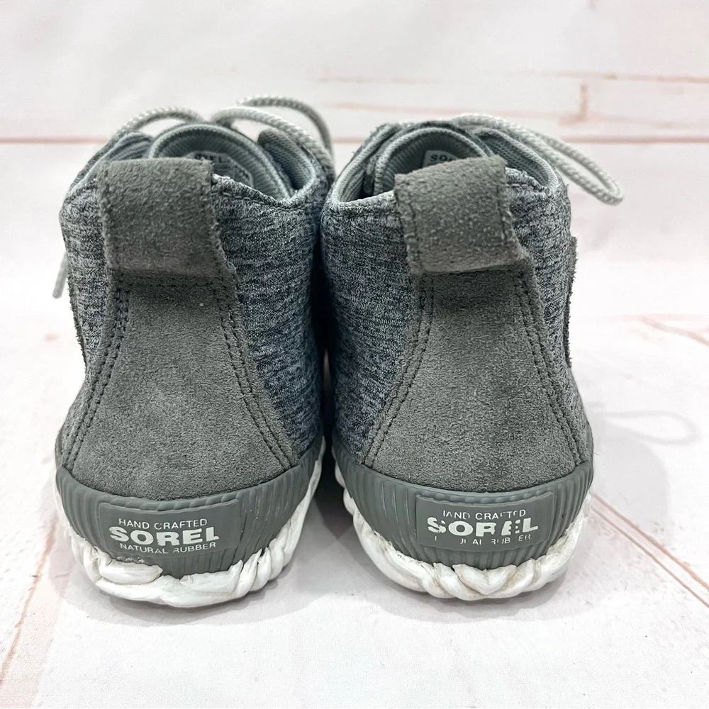 Sorel Out-N-About Plus Grey Knit Waterproof Duck Boots Booties